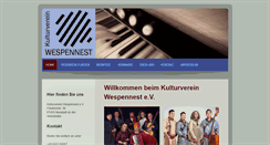 Desktop Screenshot of kulturverein-wespennest.de